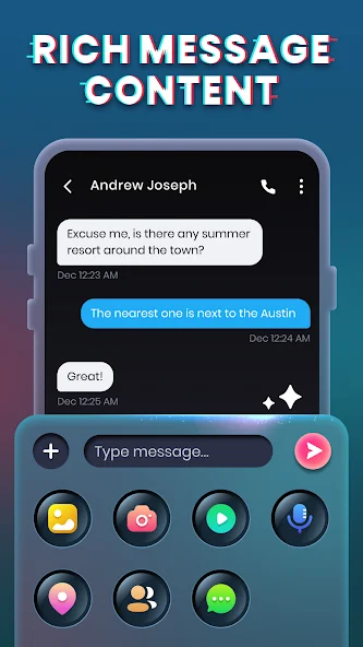 Rich message content tools in Magic SMS